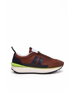 Lanvin Bump Nylon Sneakers - Brown