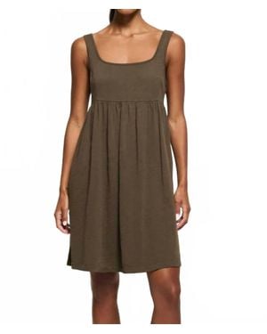 Nation Ltd Kitty Baby Doll Mini Dress - Brown