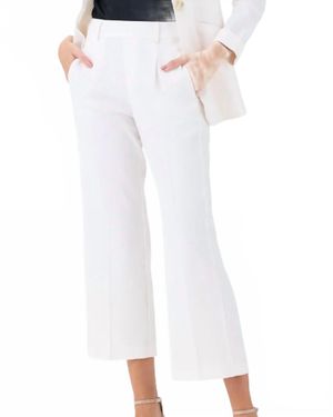 NIC+ZOE Avenue Summer Wide Leg Crop Pant - White