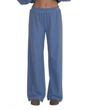 Things Between Levi Striped Wide Leg Pants - Blue