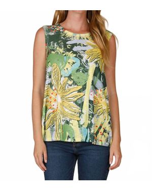 Inoa Tropical Bloom A-Line Tank Top - Green