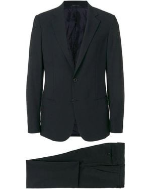 Giorgio Armani Tailored Suit With Classic Notch Lapel - Black