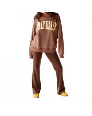 Things Between High-Rise Fleece Leggings - Brown