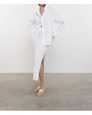 Enza Costa Stretch Silk Knit Essential Skirt - White