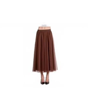 Elan Tulle Midi Skirt - Black