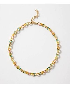Marlyn Schiff Painted Link Necklace - Metallic