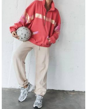 Free People Away We Go Half Zip Jacket - Pink