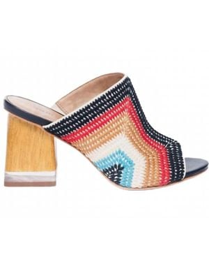 Bernardo Nala Embroided Heel - Blue