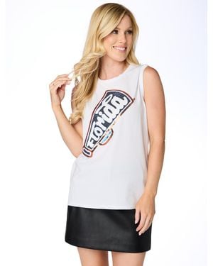 Stewart Simmons Florida Sequin Tank - White