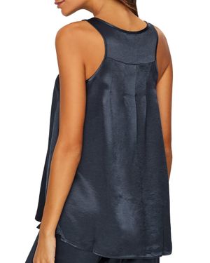 PJ Harlow Laura Satin Tank - Blue