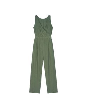 Nation Ltd Kiera V-Neck And Easy Elastic Waist Jumpsuit - Green