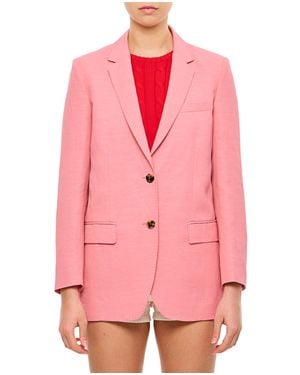 Alberto Biani Tailored Lapel Jacket With Flap Pockets - Pink