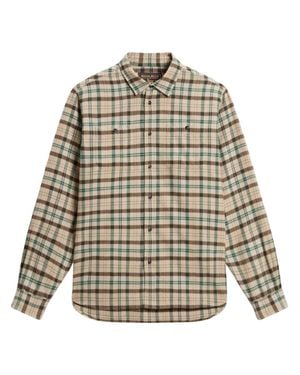 Woolrich Warren Checked Cotton Flannel Shirt - Natural