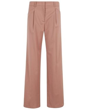 ANDAMANE High-Waisted Gabardine Pants - Pink