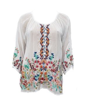 Johnny Was Sarah Blouse - White