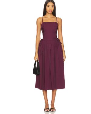 Damson Madder Angelina Satin Dress - Purple