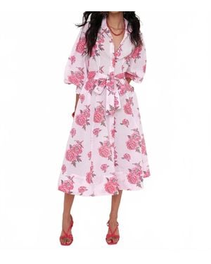 brand: Banjanan Harris Shirt Dress - Pink