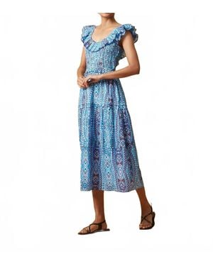 Ro's Garden Tuscany Midi Dress - Blue