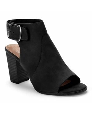 Vionic Blakely Peep Toe Booties - Black