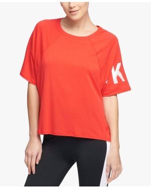 DKNY Sport Relaxed Logo T-Shirt - Red