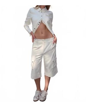 Find Me Now Leon Long Cargo Shorts - Gray