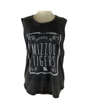 Pressbox College Of Missouri Ruffy Tank - Black