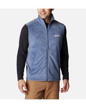 Columbia Steens Mountain Vest Big Tall Dark Mountain Full Zip Jzz464 - Blue