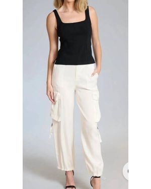 Lola & Sophie Cupro Twill Cargo Pants - Black