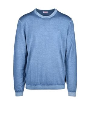 Sun 68 Classic Crew Neck Sweater - Blue