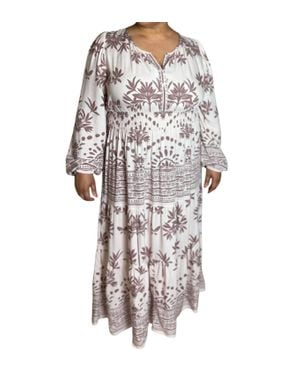 Easel Bree Maxi Block Print Dress - Multicolor