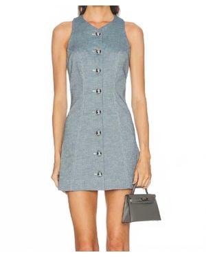 Matthew Bruch Vest Mini Dress - Blue