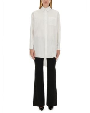 Moschino Fringe-Detail Poplin Shirt With Classic Collar - White