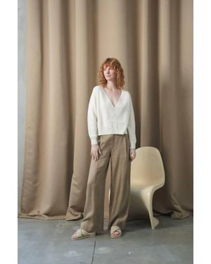Lilly Pilly Cora Merino Knit Sweater - Brown