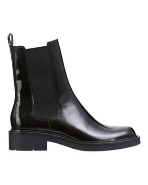Högl Edward Polished Elastic Side Panels Leather Ankle Boots - Black