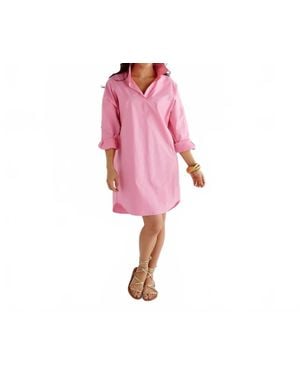 Caryn Lawn Preppy Star Dress - Red
