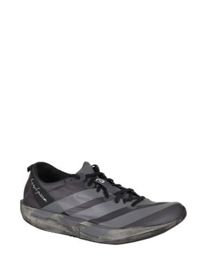 Y-3 Low-Profile Stretch Mesh Sneakers With Distressed Sole - Black