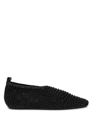 TOTEME Leather Ballet Flats - Black