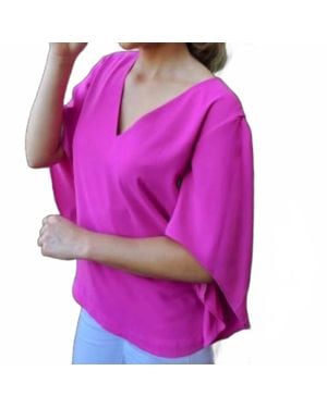 Anna Cate Nina Short Sleeve Top - Purple