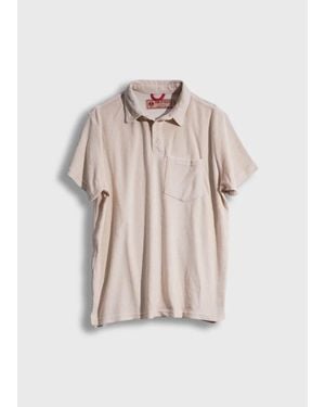 Iron & Resin Terry Short Sleeves Polo - Natural