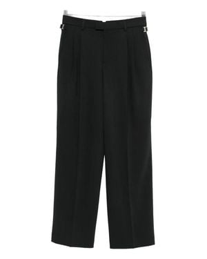Ami Paris Wide Pants With Adjustable Waist Tabs - Black