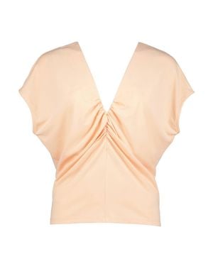 Bishop + Young Ruched Deep V Tee - Natural