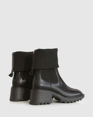 Belle & Bloom Perfect Illusion Knit Boot - Black