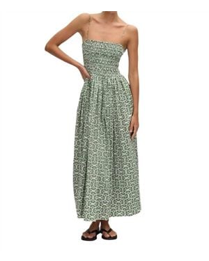 Matteau Shirred Bodice Dress - Green