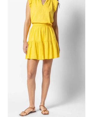 Lilla P Tiered Short Skirt Saffron - Yellow