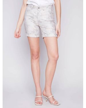 Charlie b Cuffed Hem Twill Shorts - White