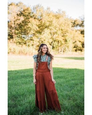 Eesome Nash Lace Trim Jumpsuit - Yellow