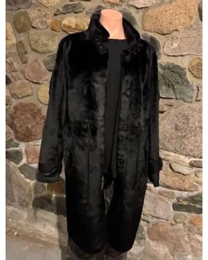 Love Token Tracy Faux Fur Coat With Suede Lining - Black