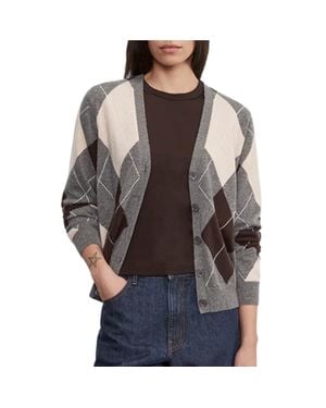 Enza Costa Knit Cashmere Cardigan - Brown