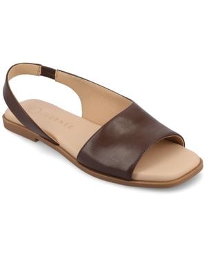 Journee Collection Apos;S Brinsley Medium And Wide Width Flat Sandals - Brown