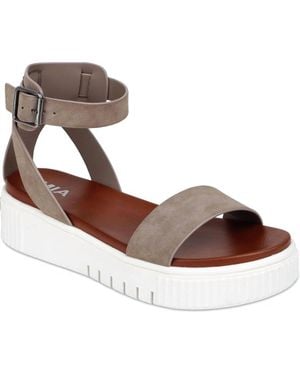 MIA Lunna Platform Sandals - Brown